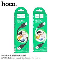 Кабель USB - микро USB HOCO X90 Cool, 1.0м, 2.4A, цвет: чёрный (1/37/370) (6931474788429)