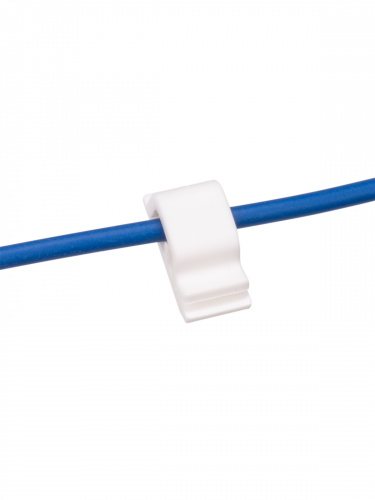 Клипса для кабеля самоклеящаяся тип R 8,5х17 мм (100шт) TDM (1/60) фото 3