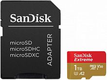 Флеш карта microSD 1Tb Class10 Sandisk SDSQXA1-1T00-GN6MA Extreme + adapter