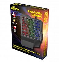 Клавиатура игровая RITMIX RKB-209 BL Gaming, USB, проводная, Многоцветная подсветка кнопок и символов, черный (80000161)