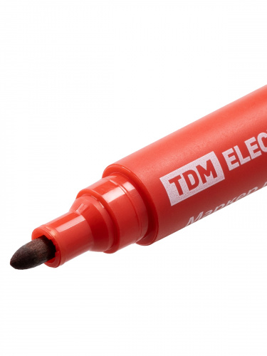 Маркер перманентный 1-3 мм, красный (пакет) круглый наконечник TDM (10/600) фото 3