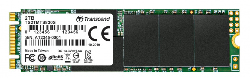 Внутренний SSD  Transcend 2TB  830S, SATA-III R/W - 560/520 MB/s, (M.2), 2280, 3D NAND (TS2TMTS830S) фото 2