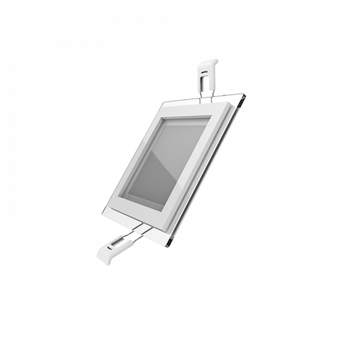 Светильник светодиодный GAUSS встраиваемый,, квадратный с декоративным стеклом, 6W 3000K 1/40