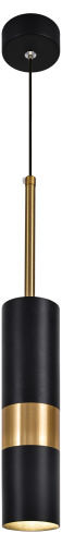 Светильник ЭРА потолочный подвесной PL33 BK/GD MR16 GU10 цилиндр черный, золото (1/25) (Б0061382) фото 4