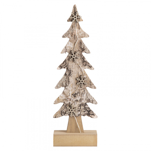Фигурка деревянная NEON-NIGHT с подсветкой "Ель со снежинками" 9,5*6*31 см (1/72) (504-013) фото 5