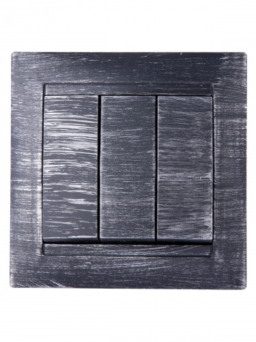 Выключатель 3-х кл. 10А старинное серебро с/у, "Лама" (1/10) TDM (SQ1815-0645) фото 4