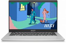Ультрабук MSI Modern 14 C12MO-689RU Core i5 1235U 16Gb SSD512Gb Intel Iris Xe graphics 14" IPS FHD (1920x1080) Windows 11 Professional silver WiFi BT  (9S7-14J111-689)