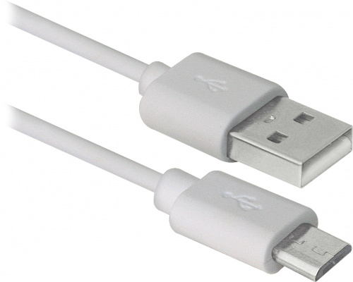 Кабель DEFENDER USB08-10BH USB2.0, белый, AM-MicroBM, 3м (1/100) (87468) фото 3