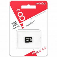 Карта памяти MicroSD  8GB  Smart Buy Class  4 без адаптера (SB8GBSDCL4-00)