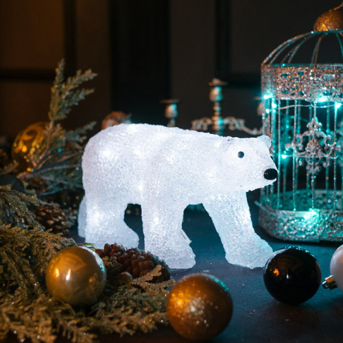 Фигура NEON-NIGHT светодиодная акриловая "Медведь" 34,5х12х17 см, 4,5 В, 3 батарейки AA (не входят в комплект), 24 светодиода, (1/2) фото 11