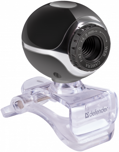 Веб-камера DEFENDER C-090, 0.3 Мп., USB 2.0, встроен. Микрофон, чёрная (1/50) (63090) фото 2