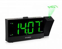 Радиобудильник Hyundai H-RCL243 черный LCD подсв:зеленая часы:цифровые FM
