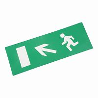 Наклейка REXANT для аварийного светильника "Направление к эвакуационному выходу налево вверх" (5/500)