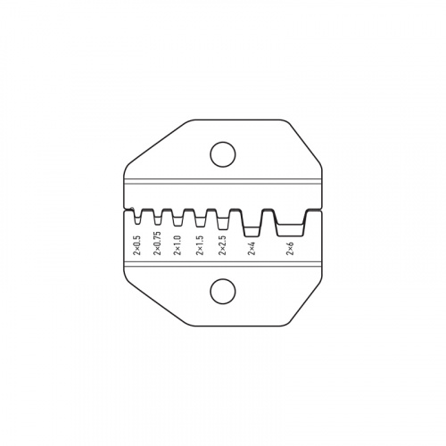 Кримпер для обжима двойных штыревых наконечников 2x(0.5-6.0) мм² (HT-5-26TW) REXANT (1/40) фото 9
