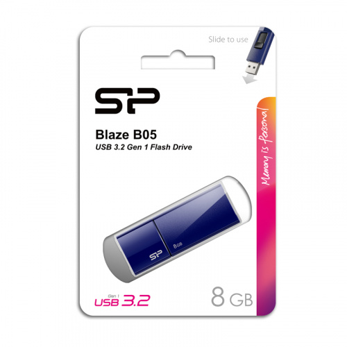 Флеш-накопитель USB 3.0  8GB  Silicon Power  Blaze B05  синий (SP008GBUF3B05V1D) фото 11