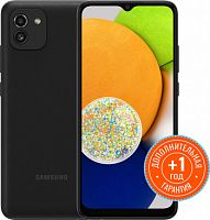 Смартфон Samsung SM-A035F Galaxy A03 64Gb 4Gb черный моноблок 3G 4G 6.5" 720x1600 Android 10 48Mpix 802.11 b/g/n GPS GSM900/1800 GSM1900 TouchSc