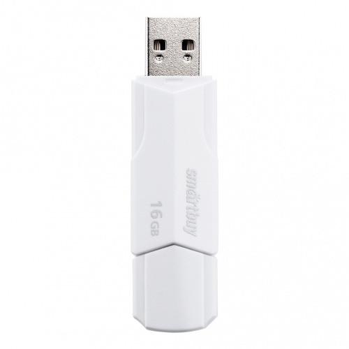 Флеш-накопитель USB  16GB  Smart Buy  Clue  белый (SB16GBCLU-W)