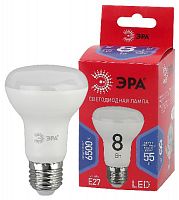 Лампа светодиодная ЭРА R63-8W-865-E27 R (диод, рефлектор, 8Вт, хол, E27) (10/100/2000)