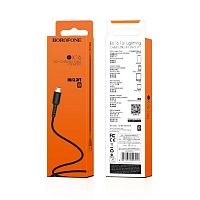 Кабель USB - микро USB Borofone BX16 Easy, 1.0м, круглый, 2.0A, ПВХ, цвет: чёрный(1/648) (6957531099499)