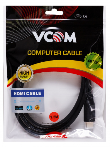 Кабель HDMI-19M --MiniHDMI-19M ver 2.0 1.5m  VCOM <CG583-1.5M> (1/60) фото 6