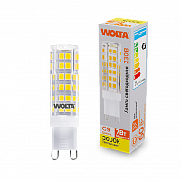 Лампа светодиодная WOLTA G9 (керамика) JCD 7Вт 600лм 3000K 1/10/100/1000 (WSTD-JCD-7W3KG9-C)