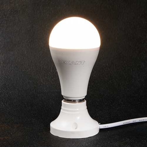 Лампа светодиодная REXANT Груша A80 25,5 Вт E27 2423 лм 2700 K теплый свет (10/50) (604-015) фото 2