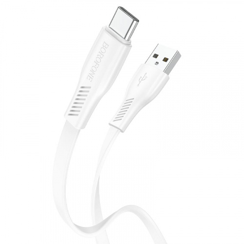 Кабель USB - Type-C Borofone BX85 Auspicious, 1.0м, 3,0А, цвет: белый (1/360) (6974443387124)