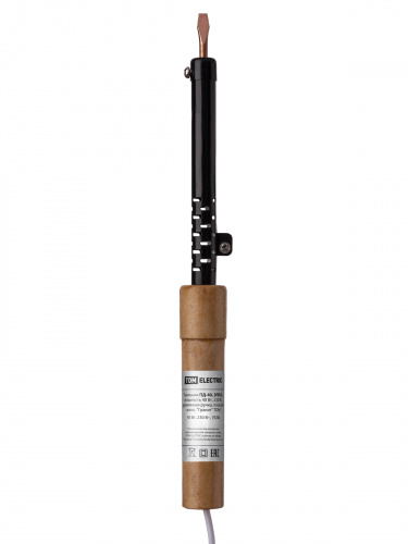 Паяльник TDM ПД-40, ЭПСН, мощность 40 Вт, 230 В, деревянная ручка, плоское жало, "Гранит" (1/100) (SQ1025-0402) фото 4