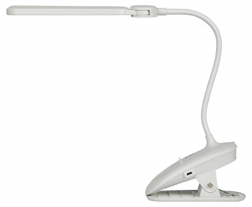 Светильник светодиодный ЭРА настольный NLED-512-6W-W аккумуляторный на прищепке белый (1/48) (Б0057207) фото 2