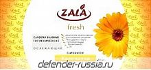 Салфетки влажные гигиенические ZALA ZL 11100  12 шт, освежающие, лотос+имбирь (1/250)