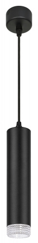 Светильник ЭРА потолочный подвесной PL18 BK/CL MR16 GU10 цилиндр черный, прозрачный (1/40) (Б0058483) фото 2