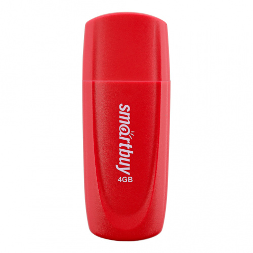 Флеш-накопитель USB  4GB  Smart Buy  Scout  красный (SB004GB2SCR)