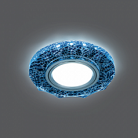 Светильник светодиодный GAUSS Backlight BL070 Круг гран. Черный/Серебро/Хром, Gu5.3, 4100K 1/40