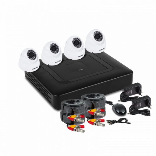 Комплект видеонаблюдения PROconnect, 4 внутренние камеры AHD-M, без HDD (1/1) (45-0403)