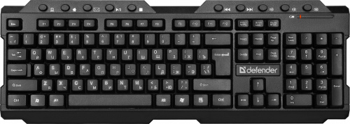Клавиатура беспроводная DEFENDER Element HB-195 RU, мультимедиа, черная (1/20) (45195) фото 3