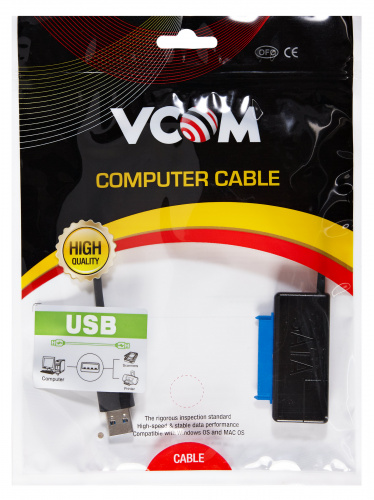 Кабель-адаптер USB3.0 ---SATA III 2.5/3,5"+SSD, правый угол, VCOM <CU817A>(1/125) фото 2