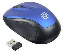 Мышь беспроводная Oklick 665MW черный/синий оптическая (1000dpi) USB (3but) (1025132)