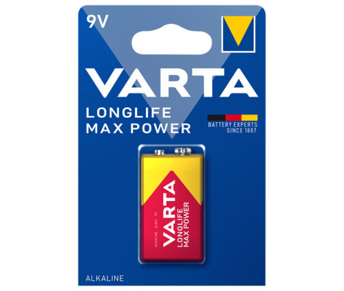Элемент питания VARTA  6LR61 LONGLIFE MAX POWER  9V (1 бл)  (10/50) (04722101401)
