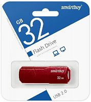 Флеш-накопитель USB  32GB  Smart Buy  Clue  бордовый (SB32GBCLU-BG)