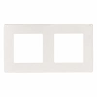 Рамка для розеток и выключателей ЭРА Серия 12 12-5102-01 на 2 поста, Сатин, белый (1/10/100)