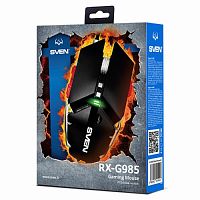 Игровая мышь SVEN RX-G985 USB (9+1кл. 250-4000 DPI, подсветка) (1/20)