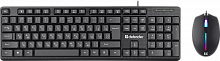 Комплект проводной Клавиатура + Мышь DEFENDER Triumph C-991 RU, полноразмерный,1.8м, черный (1/20) (45991)