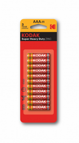 Элемент питания KODAK Heavy Duty  R03  BL10+1 Extra  [K3AHZ-10+1] (264/52800) (Б0029117) фото 2
