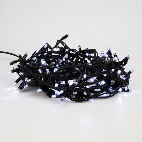 Гирлянда NEON-NIGHT «Кластер» 10 м, 200 LED, черный каучук, IP67, соединяемая, цвет свечения белый  (1/10) (315-255) фото 2