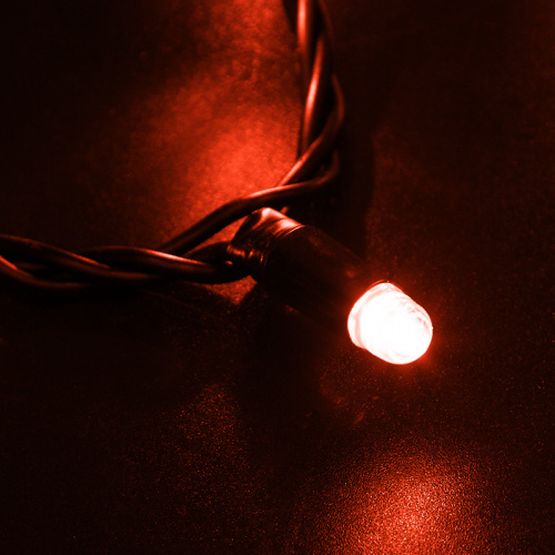 Гирлянда NEON-NIGHT Нить 10м, постоянное свечение, черный ПВХ, 24В, цвет: Красный (1/20) фото 2