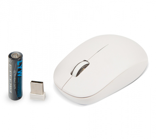 Беспроводная мышь CBR CM 401c, 2,4 ГГц, 1000 dpi, 3 кн., ABS-пластик, возмож, нанесения логотипа, белый (1/90) (CM 401c White) фото 3