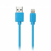 Кабель SMART BUY для iPhone 5/5S/6/6 plus, цв., USB 2.0 - 8 pin Lightning, голубой, 1м. (1/500) (iK-512c blue)