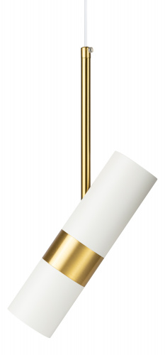 Светильник ЭРА потолочный подвесной PL33 WH/GD MR16 GU10 цилиндр белый, золото (1/25) (Б0061381) фото 6