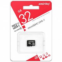 Карта памяти MicroSD  32GB  Smart Buy Class 10 UHS-I без адаптера (SB32GBSDCL10-00)