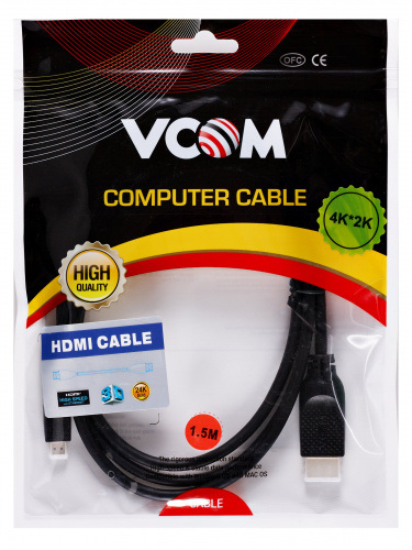 Кабель HDMI-19M --MicroHDMI-19M ver 2.0 1.5m VCOM <CG587-1.5M> (1/50) фото 6